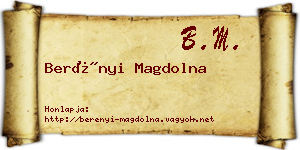 Berényi Magdolna névjegykártya